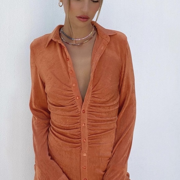 With Jean Dresses & Skirts - With Jean Dress Orange Dress